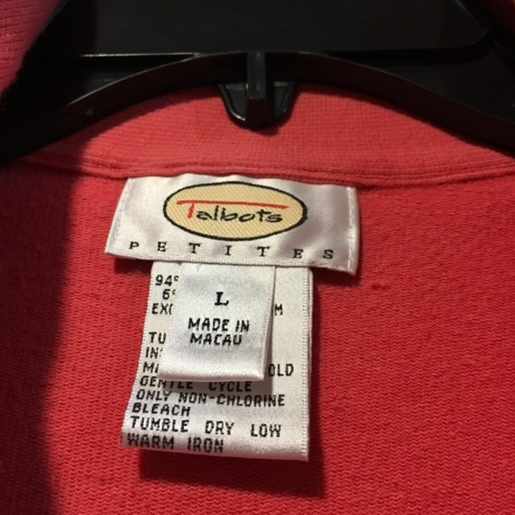 Talbots Womens Petite Zip Up Track Jacket - Picture 3 of 4